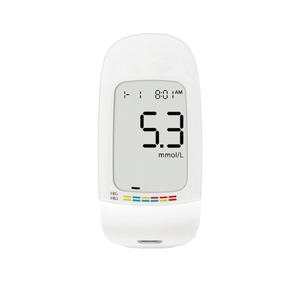 A plastic contact glucose meter