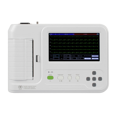 Testing Device Heart Rate Monitor ECG600G 7&quot; Ecg Machine Touch Screen ECG 6 Channel 12Lead ECG Machine Timing Price