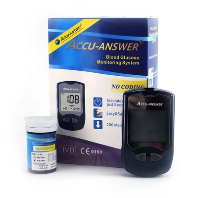 No Coding Glucometro With Test Strips High Accuracy Glucose Meters Monitors Diabetes Test Machine