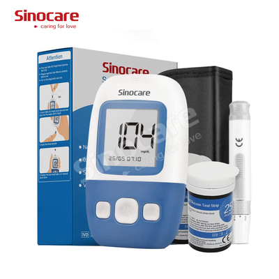 SINOCARE Plastic Blood Glucose Monitoring System Glucometer Set Glucometer With 50 Strips